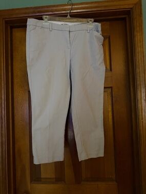 Lila Rose Light Gray Cropped Ankle Pants